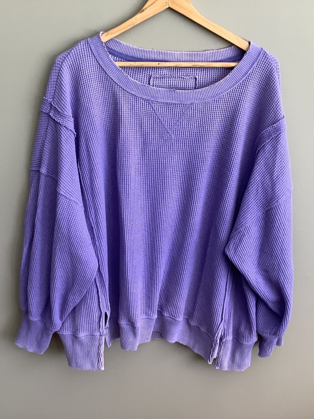 Aerie Waffle Knit Lavender Sweater